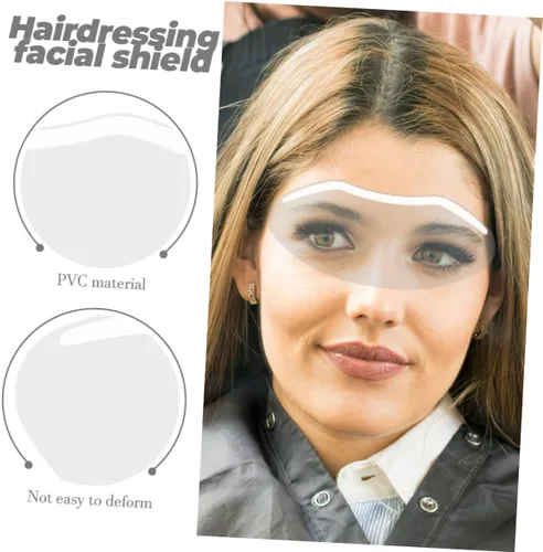 Vista 4 de 30 Uds Máscara Transparente Máscaras Peluquería Facial Corte de Pelo Máscara de Salón Suministros Claro Corte Facial Cubierta de Ojo Suministros