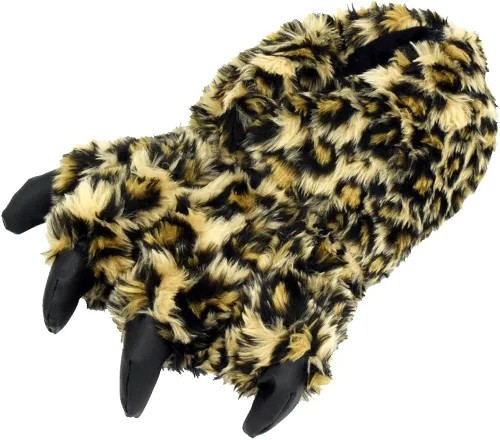 Vista 2 de Ibeauti 2 pares de pantuflas de pata de animales peludos para parejas para mujer
