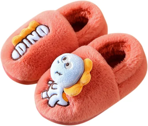 Vista 3 de sfdgfhyf Pantuflas de dinosaurio para niños, de espuma viscoelástica, cómodas, para el hogar, para niñas, para el dormitorio, para el hogar
