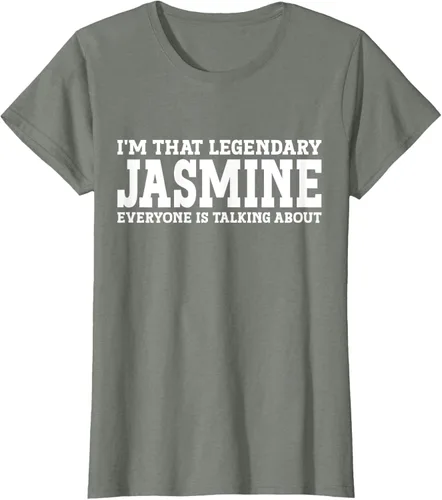 Vista 14 de Jasmine Personal Name - Camiseta divertida de jazmín para mujer y niña, Negro
