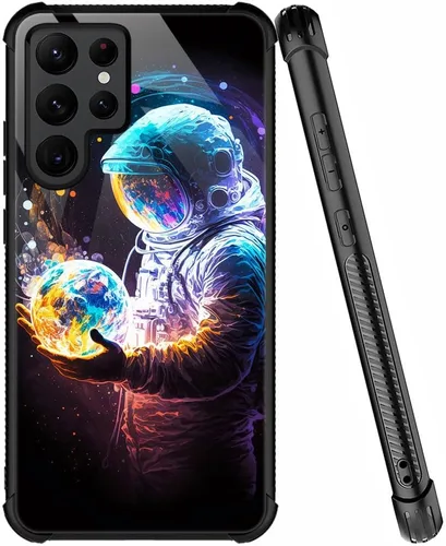Vista 82 de ZHEGAILIAN Funda compatible con Samsung Galaxy S21, funda de vidrio orgánico para niñas, mujeres y hombres, diseño de cuatro esquinas, antiarañazos