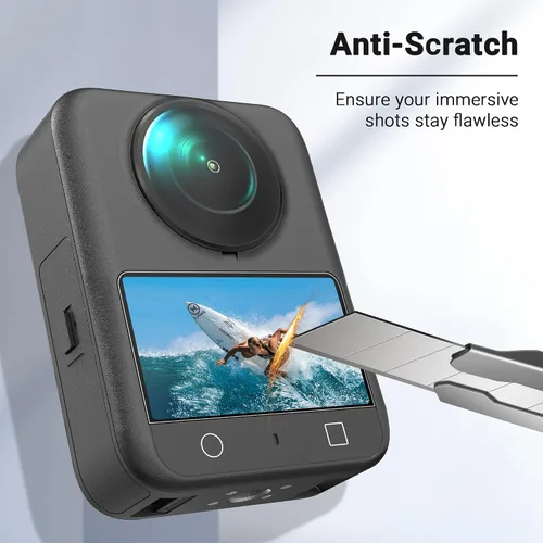 Vista 5 de CYNOVA Osmo 360 - Protector de pantalla para accesorios DJI Osmo 360, con kit de alineación automática. Pantalla LCD de vidrio templado, ultra HD