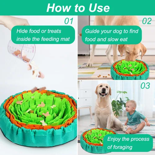 Vista 8 de Vivifying Alfombrilla de olfateo para perros, juguetes interactivos de enriquecimiento para perros para aburrimiento y estimulación mental