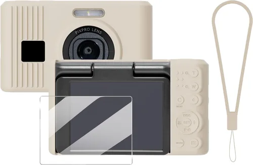 Vista 20 de Funda de silicona para cámara digital Pixpro C1 con cubierta extraíble para lente y protector de pantalla y cordón para accesorios pixpro C1