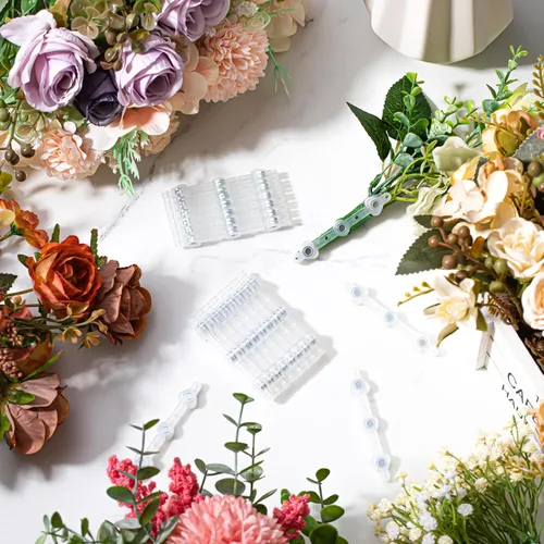 Vista 5 de Waydress 10 pares de imanes florales para boutonniere pequeños, pines de ramillete fijos, imanes para gemelos, broches, flor adhesiva para boda