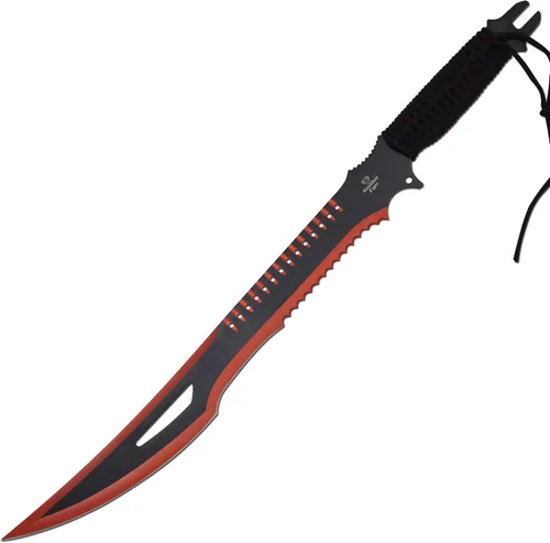 Vista 2 de Snake Eye Tactical - Espada de fantasía con funda de nailón, machete para exteriores y camping Rojo
