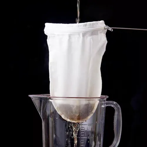 Vista 4 de Bolsas de malla ultra fina, colador de malla fina reutilizable con asa, colador de yogur, paños de queso, adecuado para filtrar té, yogur, jugo