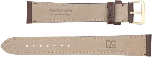 Vista 3 de Real Leather Creations Fabricado en los Estados Unidos Cuero genuino Montana Correas largas grandes y altas American Factory Direct Para relojes