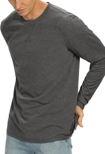 Vista 68 de NITAGUT Camiseta clásica de algodón para hombre con cuello redondo