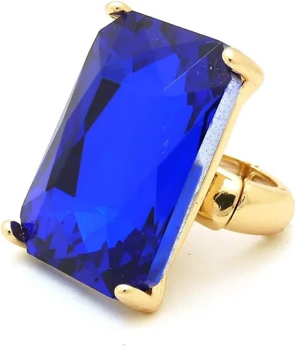 Vista 9 de Fashion 21 Anillo elástico de piedra colorida de cristal extra grande para mujer Amatista