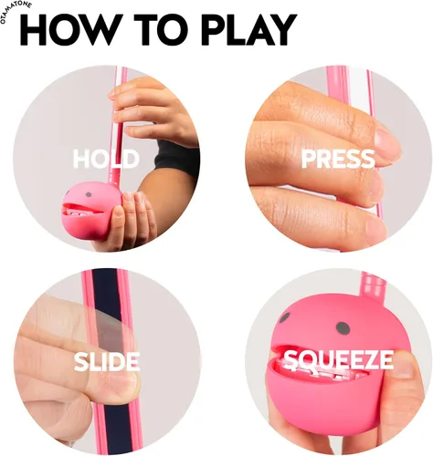 Vista 2 de Otamatone Clásico [Edición en inglés] Sintetizador portátil de instrumentos musicales electrónicos japoneses rosa intenso de Japón Maywa Denki