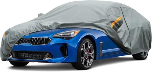 Vista 90 de Kayme Funda de Coche de Servicio Pesado Impermeable para Todo Tipo de Clima, Ajuste Personalizado para Tesla Model S, Cubierta Exterior Completa