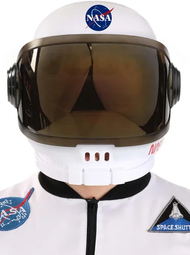 Vista 2 de Fun Costumes Gold Astronaut Helmet Costume Accessory - NASA Space Explorer Costume for Adults & Teens - Plastic Space Helmet