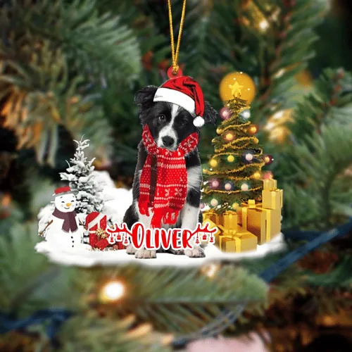 Vista 162 de NAZENTI Adorno personalizado de gato abisinio con árbol de pino, adorno de Navidad personalizado para perros amantes de las mascotas, colgante