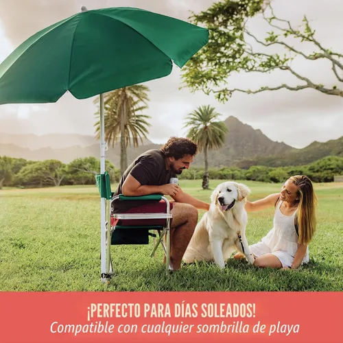 Vista 5 de PICNIC TIME Silla deportiva con mesa auxiliar, sillas de campamento acolchadas plegables para exteriores para adultos con portavasos y panel
