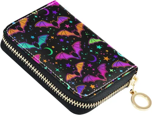 Vista 29 de Tarjetero de Tarjetas de Crédito RFID de Cuero con Cremallera Cartera para Mujeres y Niñas, Color #01, Talla única, Classic