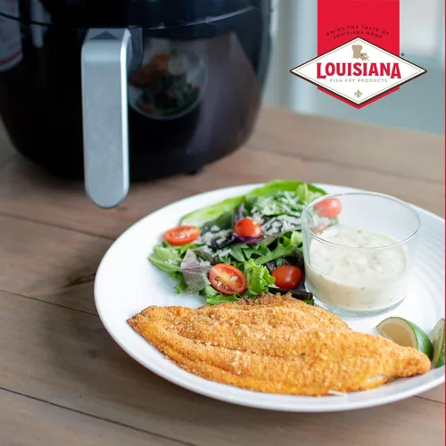 Vista 5 de Louisiana Fish Fry Air Fryer - Mezcla de revestimiento sazonado para pescado - 5 onzas