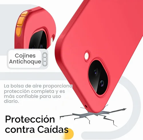 Vista 4 de JETech Funda delgada para Google Pixel 10a, antideslizante, color baya