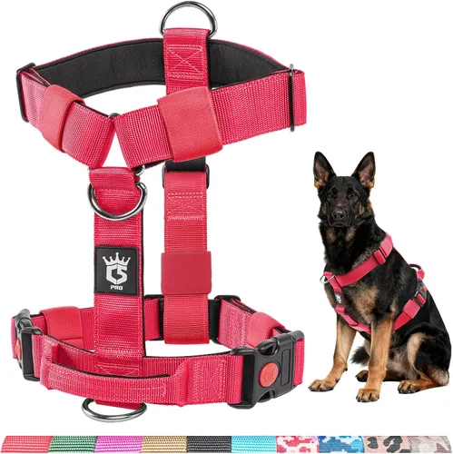Vista 12 de TSPRO - Arnés táctico resistente para perro, sin tirones, mango superior de liberación rápida Adjustable Escape-proof Design fits Medium-Large