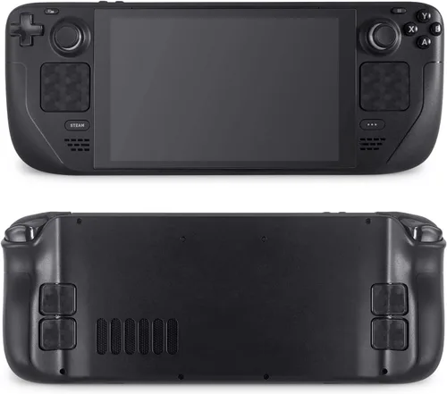 Vista 2 de Protector táctil compatible con Steam Deck Touch Trackpad (protector de trackpads + protector de 4 teclas, hexagonal de panal - negro)