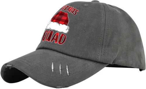 Vista 2 de ZOOBO Christmas Squads Hats Trucker Cap Dark Grey Hats for Women Gifts for Dad Cycling Caps
