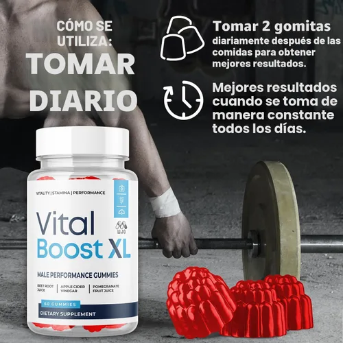 Vista 5 de Gomitas Vital Boost XL, gomitas oficiales Vital Boost X L para hombres con todos los ingredientes naturales, Vital BoostXL apoyo avanzado