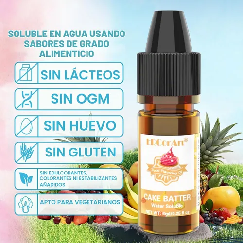 Vista 5 de Aceite Aromatizante para Alimentos - Sabores Concentrados de Dulces, 36 Aceites Aromatizantes Líquidos para Brillo Labial, Aceite de Sabor Algodón