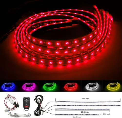 Vista 5 de Roykaw Tira de luz LED para carrito de golf, iluminación de neón para debajo de la carrocería, estándar de millones de colores, LED para EZGO/Club