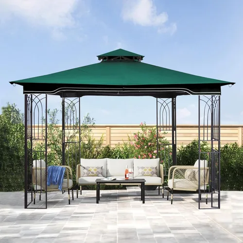 Vista 9 de SCOCANOPY Toldo de Repuesto para Cenador para Cenador de Patio Regency II de 10 x 12 pies, Modelo L-GZ798PST,A101004104,A101004105,(Verde Bosque)