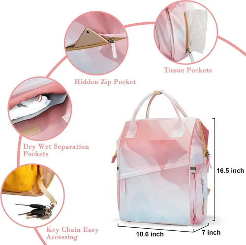 Vista 2 de Mochila para pañales, mochila portátil para pañales de viaje, mixto, Classic