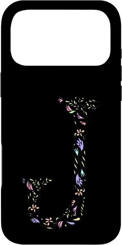 Vista 22 de Letter J Floral Monogram Vintage Initial Personalized Gift Case for iPhone 17