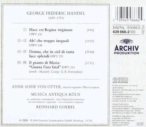 Vista 2 de Handel Marian Cantatas & Arias