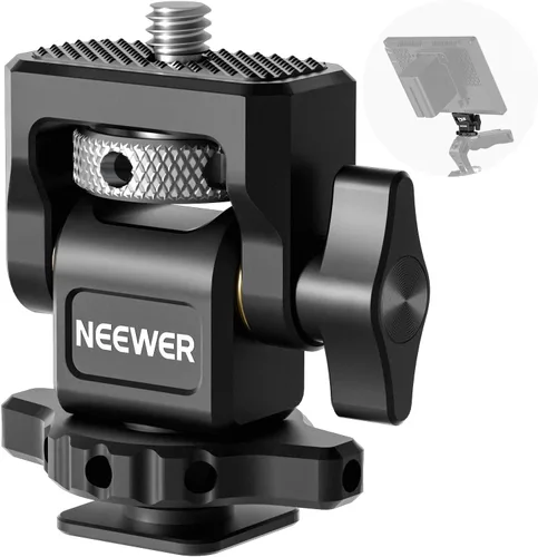 Vista 15 de NEEWER Soporte para monitor de cámara con zapata fría, tornillo antitorsión de 1/4 pulgadas para monitor de campo de 5 y 7 pulgadas, compatible