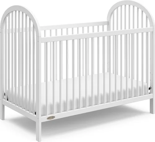 Vista 17 de Graco Cuna convertible Olivia (avena helada) – Certificado GREENGUARD Gold, 100% madera maciza, se adapta a colchón de cuna estándar, cuna de bebé