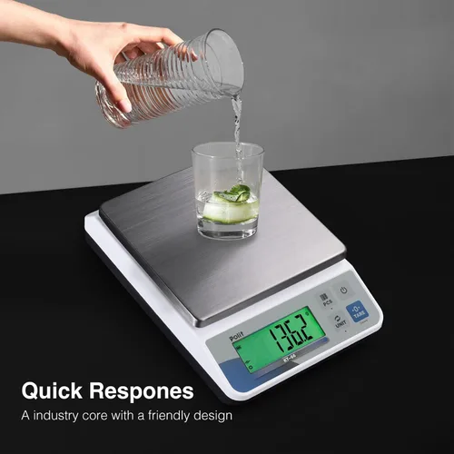 Vista 4 de Polit - Báscula digital de cocina (18 libras/8kg, 0.02 oz) báscula