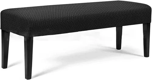 Vista 21 de Fundas de banco rectangulares, funda extraíble para silla de comedor, ajuste suave, universal, elásticas, antipolvo, lavable, protector de asiento