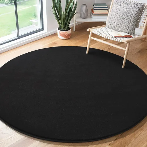 Vista 48 de Amearea Alfombra moderna lavable de 2 x 4 pies, color negro, alfombra de área pequeña para dormitorio, sala de estar, alfombra de espuma