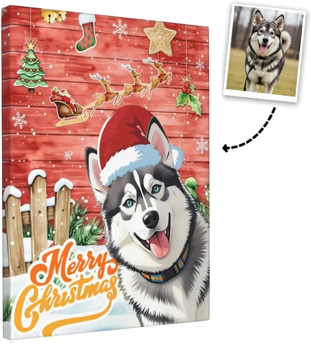 Vista 15 de Nxwdwqa Impresiones en lienzo estadounidenses personalizadas con fotos de tu mascota, arte de pared de lienzo americano personalizado, carga tu foto