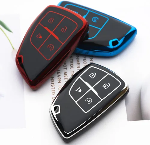 Vista 6 de Funda para llavero compatible con Silverado 1500, Sierra 1500, Colorado Canyon 2024 2025, Silverado Sierra Smart Key