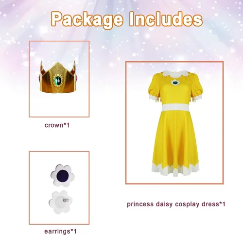 Vista 6 de Women's Halloween Costume Princess Short Sleeve Tennis Sleeveless Cosplay Dress Classic Sport Outfit for Women