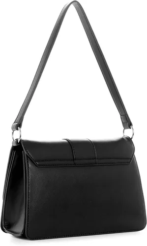 Vista 3 de GUESS Factory Evie - Bolso de hombro mediano, Estampado negro floral