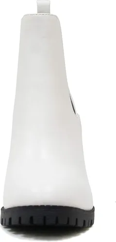 Vista 3 de Soda Glove - Botines con suela con ranuras, elástico lateral y tacón grueso
