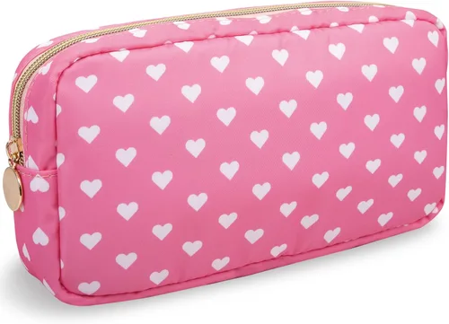 Vista 60 de izuzta Nylon Lager Pequeño Slim Mini Maquillaje Bolsa Organizador, Beige, Viajes