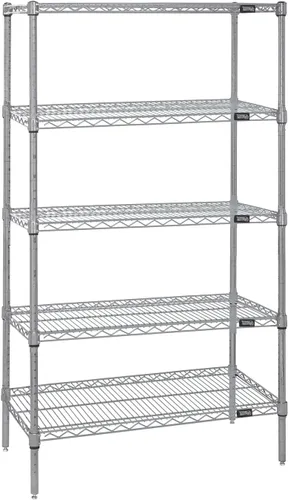 Vista 35 de Quantum Storage Systems WR74-1824BK Kit de inicio para estantería de alambre de 4 niveles de altura de 74 pulgadas, acabado negro, 18 pulgadas