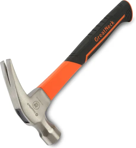 Vista 12 de GreatNeck HG16C - Martillo de garra curvada de fibra de vidrio, martillo de construcción doméstica e industrial, clavos de accionamiento y palanca