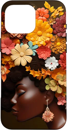 Vista 19 de Black Queen - Carcasa para iPhone 17, diseño de melanina, color negro