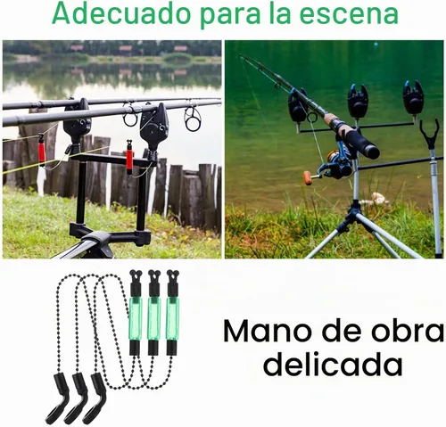 Vista 8 de 3 unids Pesca Alarma Accesorios de Pesca Carpa Bite Indicador Percha Rack