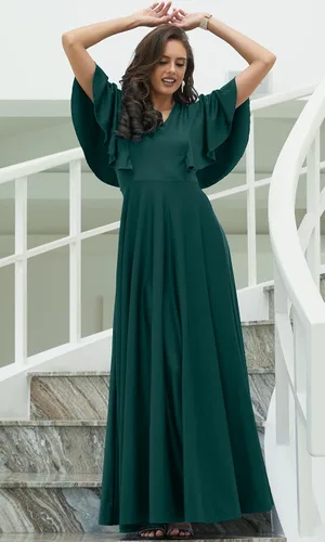 Vista 3 de KOH KOH Vestido largo y elegante para dama de honor cóctel modesto
