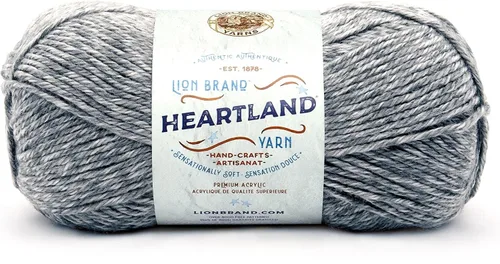 Vista 9 de Lion Brand Yarn Heartland Yarn, Hilo de Peso Medio para Tejer, Ganchillo y Manualidades, 1 Paquete, Great Smoky Mountains Grandes Montañas Humeantes