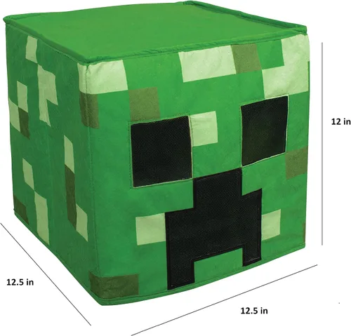 Vista 5 de Cabeza de bloque de Minecraft accesorios oficiales de disfraz de Minecraft máscara de disfraz de tamaño único